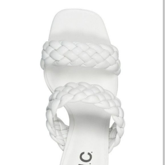 INC International Concepts Lyra Braided Sandals White -8.5 - Picture 4 of 9